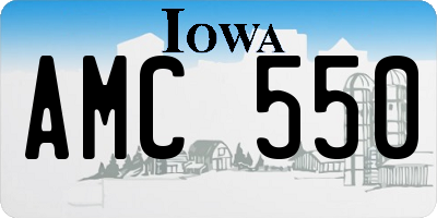 IA license plate AMC550