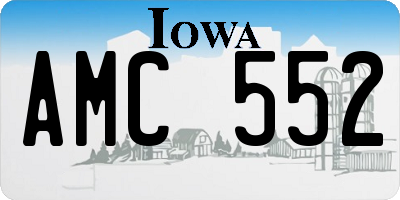 IA license plate AMC552