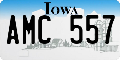 IA license plate AMC557