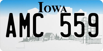 IA license plate AMC559