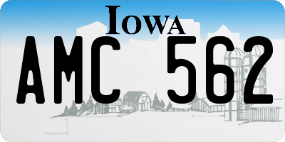 IA license plate AMC562
