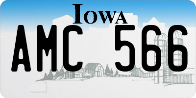 IA license plate AMC566