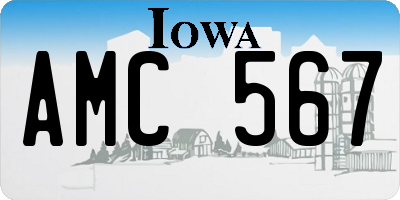 IA license plate AMC567
