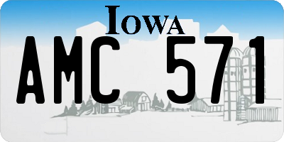 IA license plate AMC571