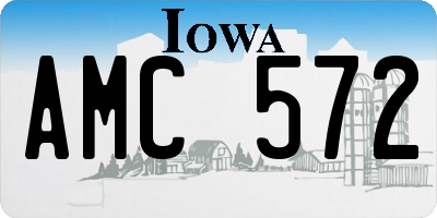 IA license plate AMC572