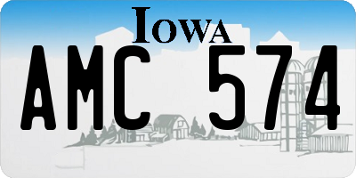 IA license plate AMC574