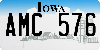 IA license plate AMC576
