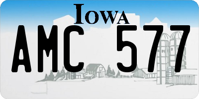 IA license plate AMC577