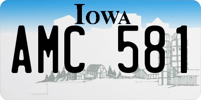 IA license plate AMC581