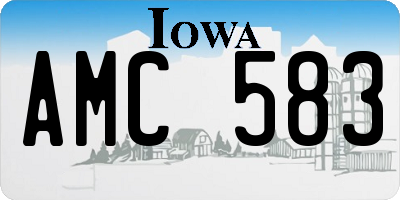 IA license plate AMC583