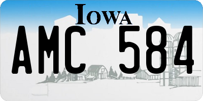 IA license plate AMC584