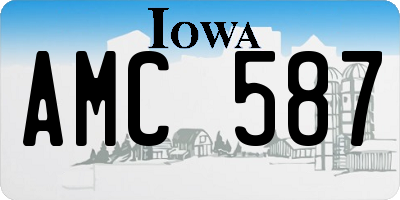 IA license plate AMC587