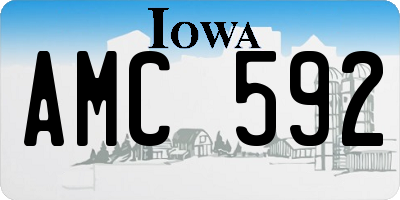 IA license plate AMC592