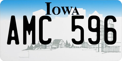 IA license plate AMC596