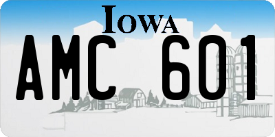 IA license plate AMC601