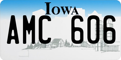 IA license plate AMC606
