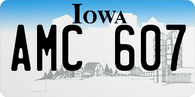 IA license plate AMC607