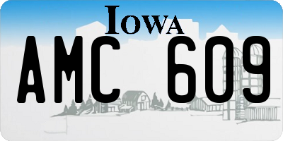 IA license plate AMC609