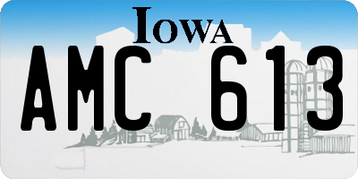 IA license plate AMC613