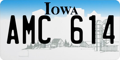 IA license plate AMC614