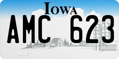 IA license plate AMC623