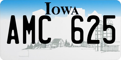 IA license plate AMC625