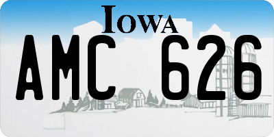 IA license plate AMC626
