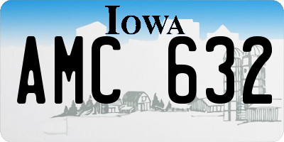 IA license plate AMC632