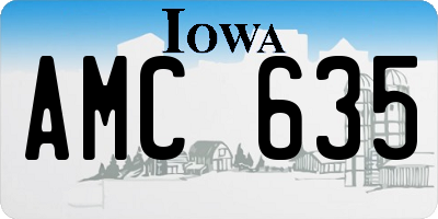 IA license plate AMC635