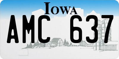IA license plate AMC637