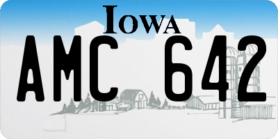 IA license plate AMC642
