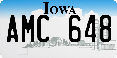 IA license plate AMC648