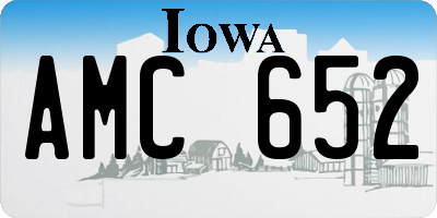 IA license plate AMC652