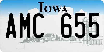 IA license plate AMC655