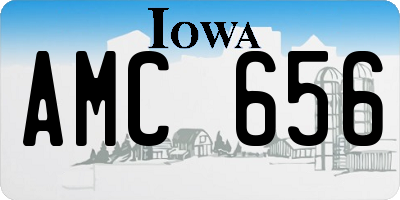 IA license plate AMC656