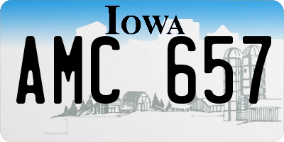 IA license plate AMC657