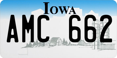 IA license plate AMC662