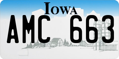 IA license plate AMC663