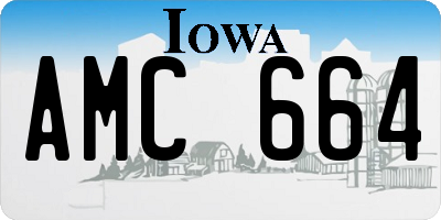 IA license plate AMC664