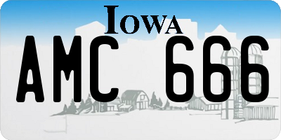 IA license plate AMC666
