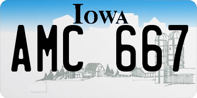 IA license plate AMC667
