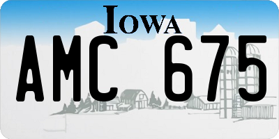IA license plate AMC675