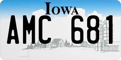 IA license plate AMC681