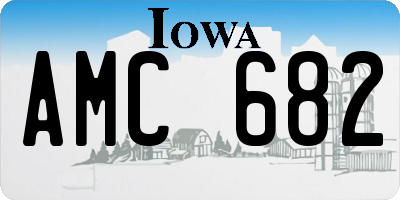 IA license plate AMC682