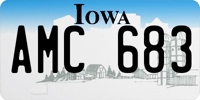 IA license plate AMC683
