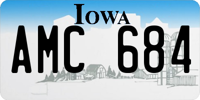 IA license plate AMC684