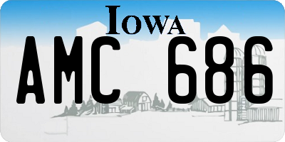 IA license plate AMC686