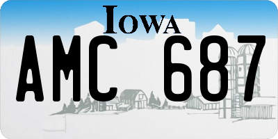 IA license plate AMC687