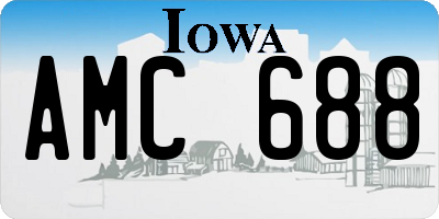 IA license plate AMC688