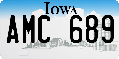 IA license plate AMC689
